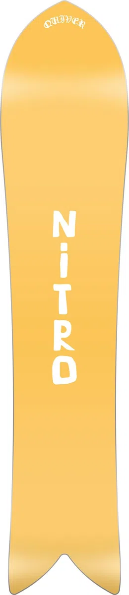 Nitro Fintwin Board '25, Quiver Series, Swallowtail, Cam Out Camber, Backcounty, Mid Wide Tapered