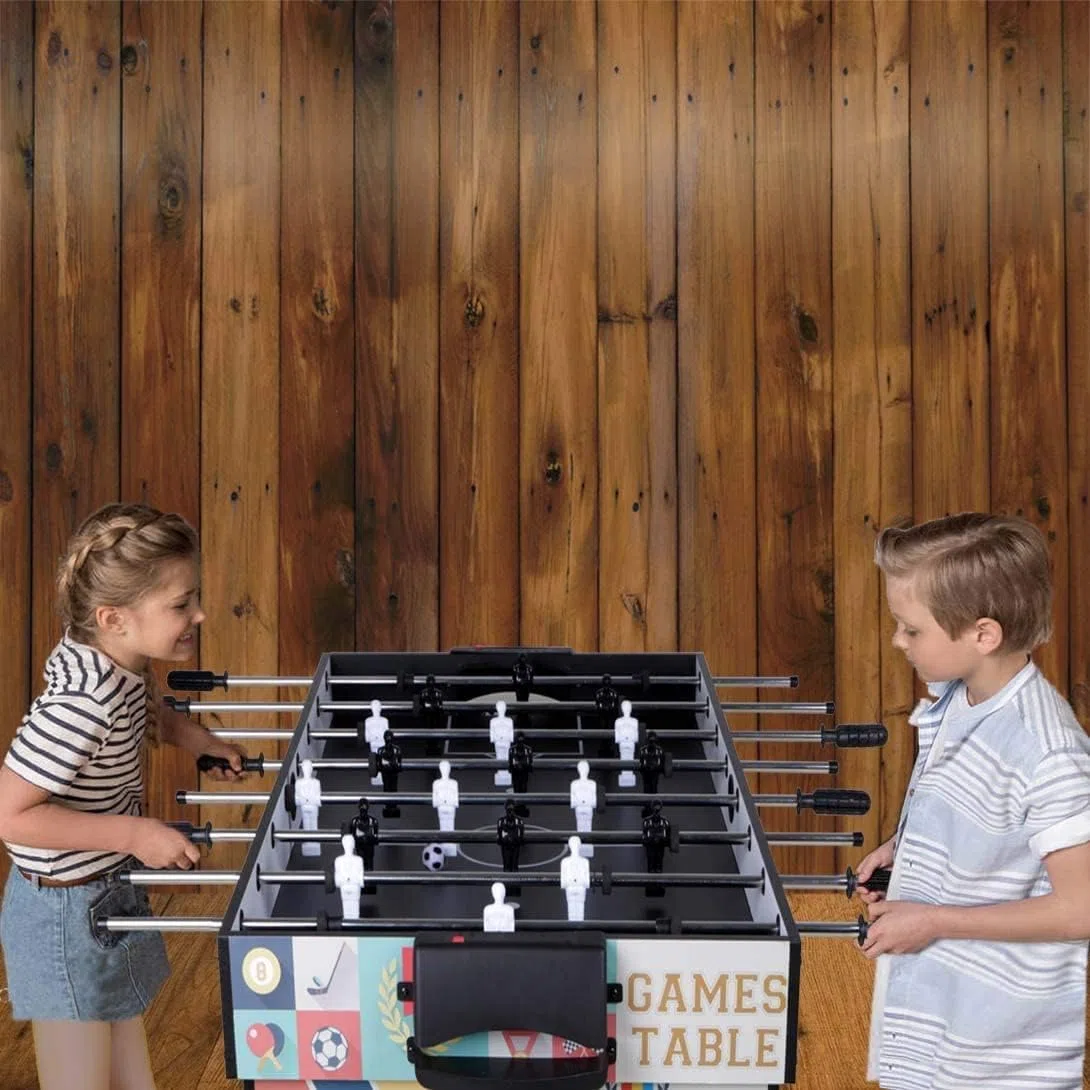 Tavolo da gioco 121.5 x 61 x 81,3 cm pieghevole 4 in 1 – -Calcio Balilla /tavolo da ping-pong/Air Hockey/tavolo da biliardo