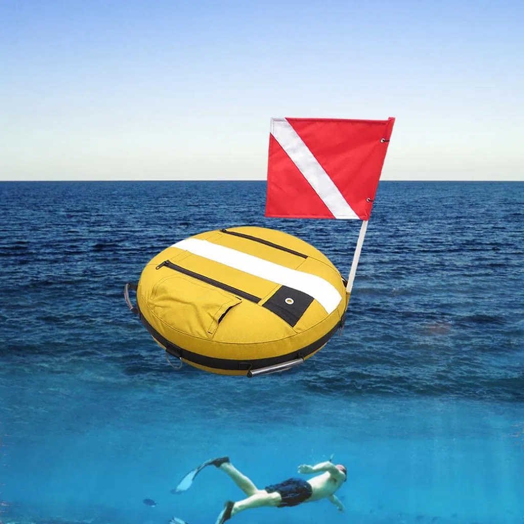 Freediving Segnalazione Gonfiabile Subacquea Equipaggiamento Galleggiante con Camera d'Aria Interna Materiale Nylon TPU Adatta a