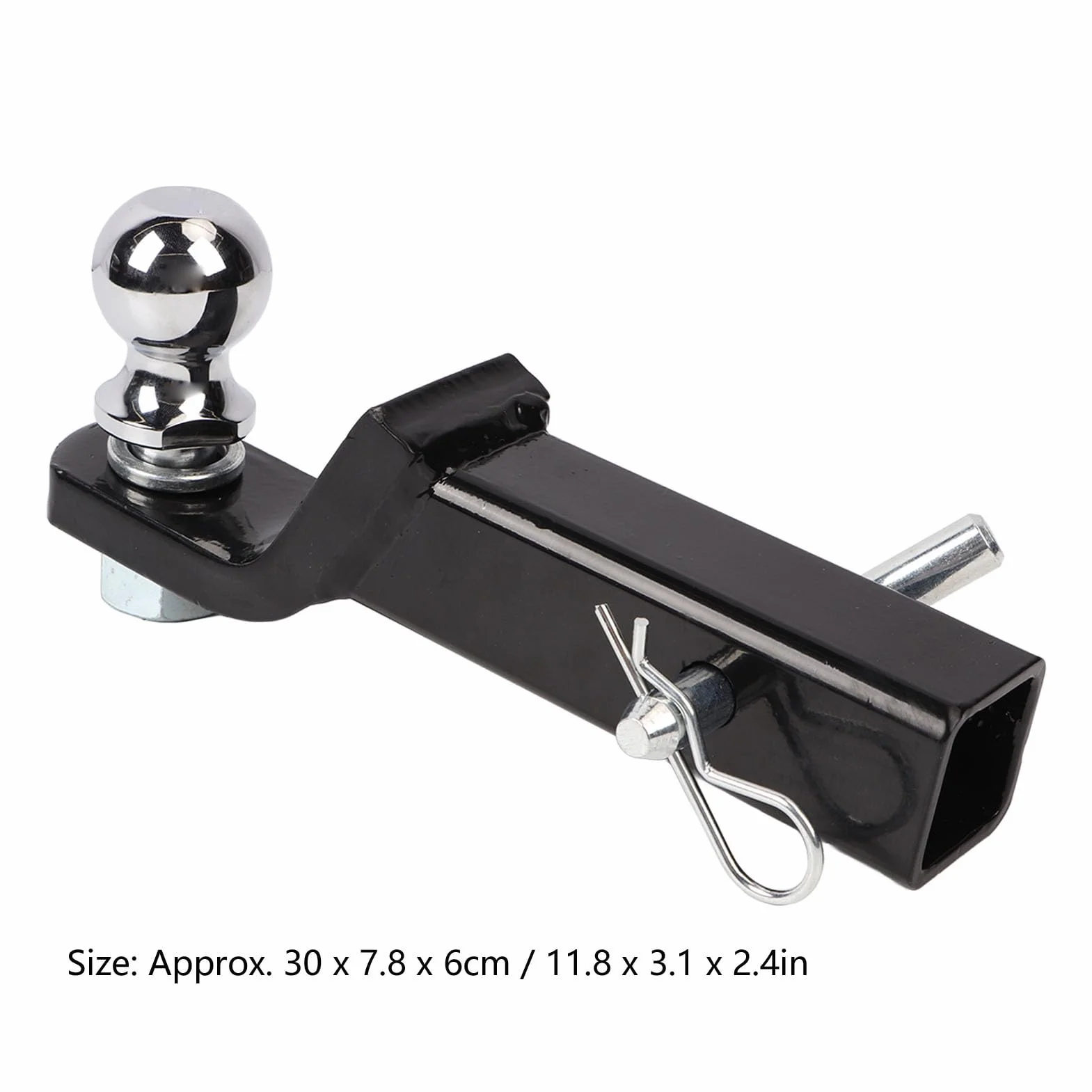 Asixxsix Gancio di Traino, 2,4 Pollici in Acciaio Regolabile Trailer Hitch Mount, Alta Sicurezza Durevole Facile Installazione Trailer Hitch Mount per Barche Campeggiatori