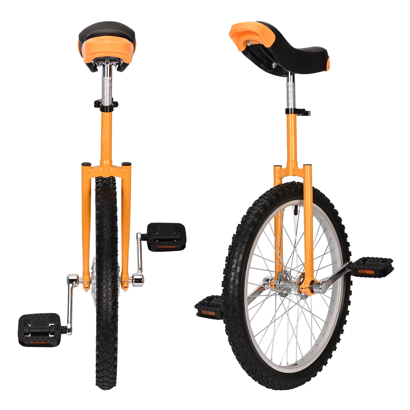 uyoyous Monociclo 20 pollici Unicycle Balance Training Monociclo regolabile in altezza per adulti, bambini, principianti e professionisti, unisex, giallo