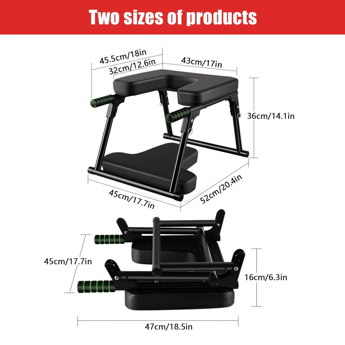 Sedia da yoga, pieghevole, per yoga, per fitness, meditazione, relax, capacità di carico 200 kg, colore nero