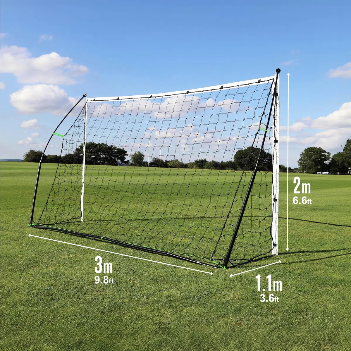 QUICKPLAY Tekkers Soccer Rebounder Net | Base ponderata ultra portatile e integrata per allenarsi su qualsiasi superficie…