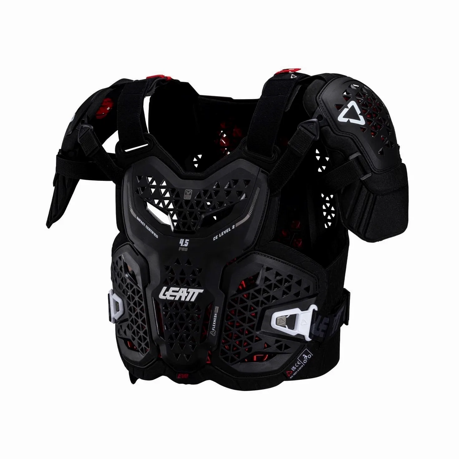 LEATT Pettorina Protector 4.5 Pro Evo - Nero - L/xl 172-184cm