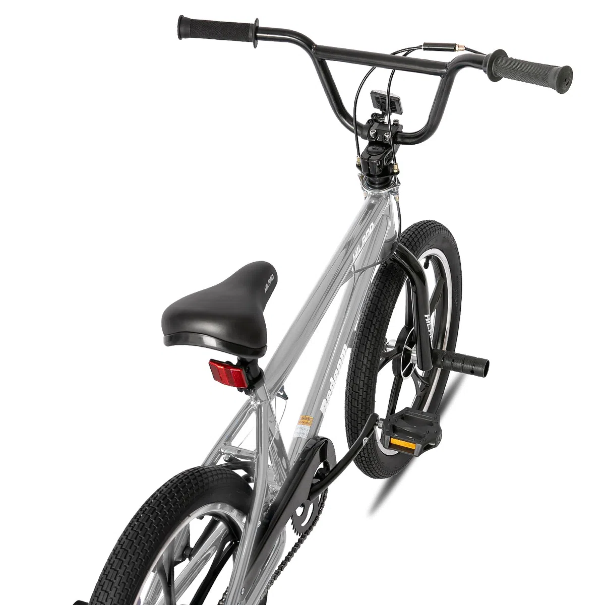 HILAND BMX Bicicletta per bambini da 20 pollici,5 razze, Per bambini e bambine di 7 anni e più，rotore a 361 gradi, freestyle,pedane single speed per bambini,Argento