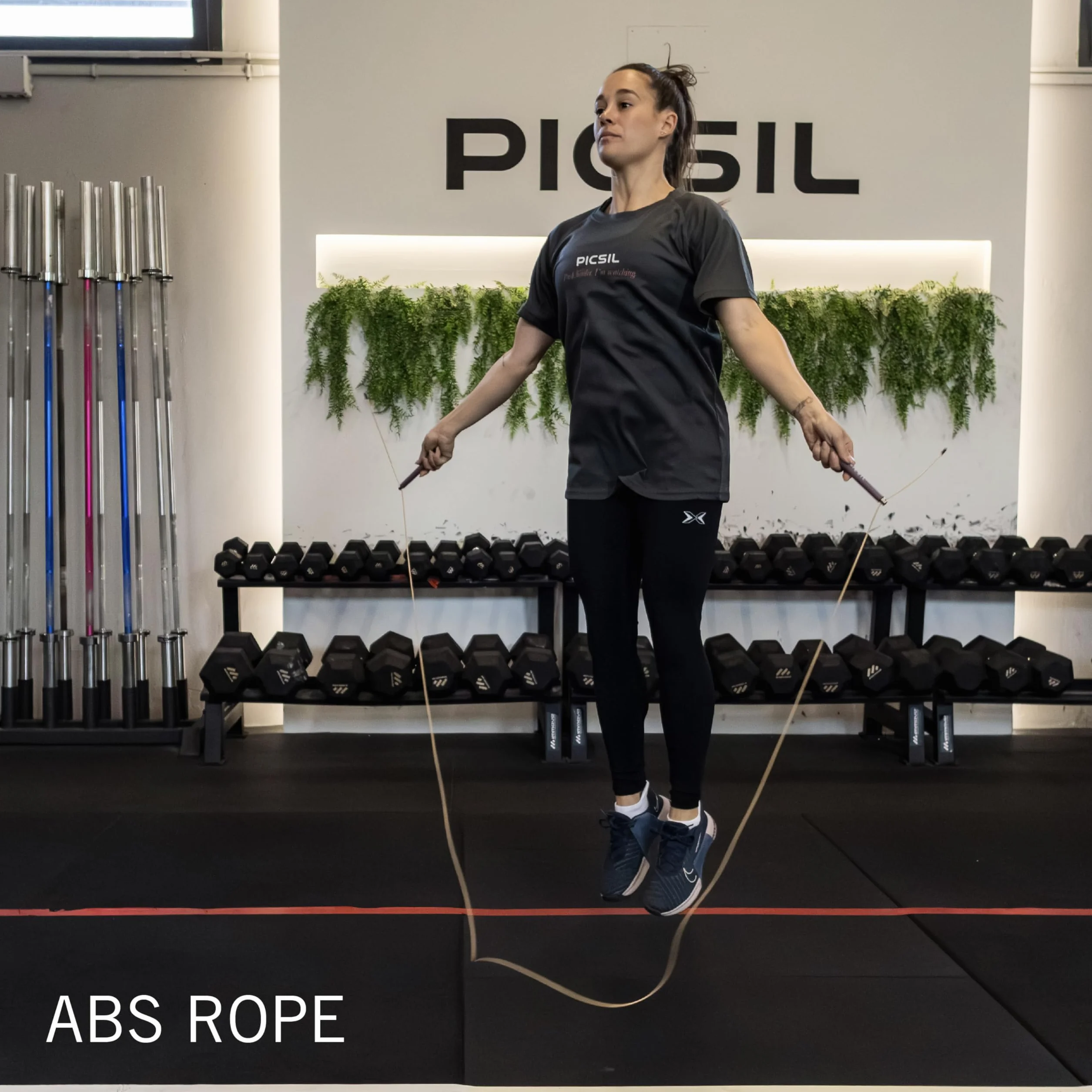 PICSIL - Corda per Saltare Professionale ABS, Speed Rope Regolabile in Acciaio, Manici Antiscivolo Ergonomici, per Cross Training, Fitness e Double Under