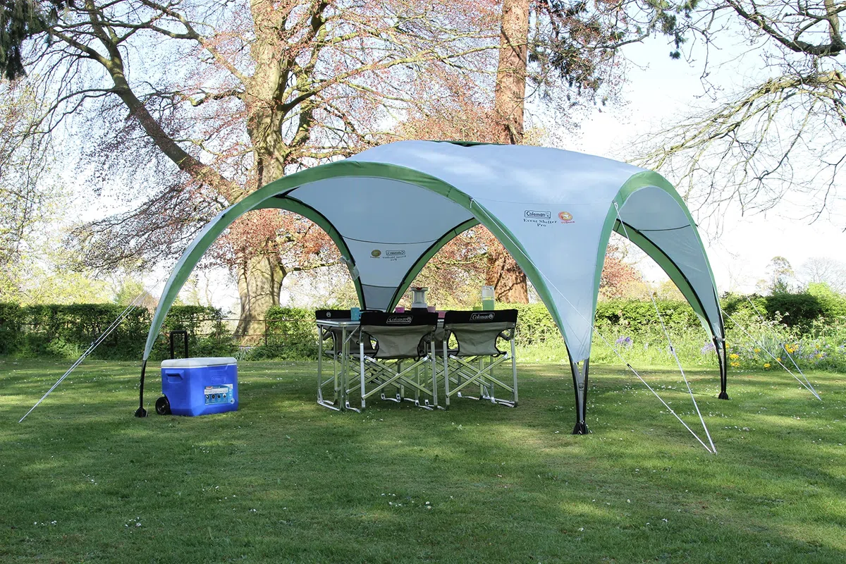 Coleman - Gazebo Event Shelter PRO, per Festival, Giardino e Campeggio, Pali Realizzati in Acciaio Robusto, Tenda Event Grande con Protezione Solare SPF 50+