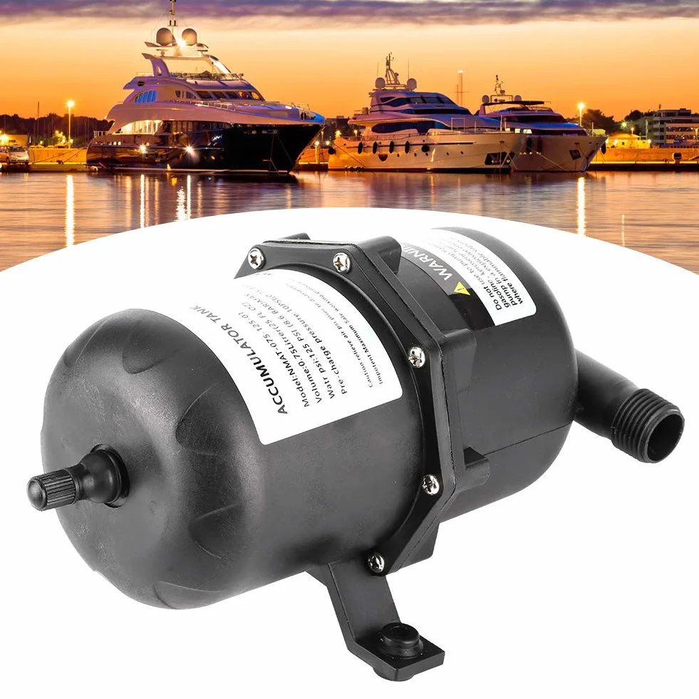 Serbatoio a Pressione Dell'accumulatore, Yctze Serbatoio a Pressione Dell'accumulatore Controllo del Flusso della Pompa Dell'acqua 0,75 L 125PSI Impermeabile per Barca RV Marina shurflo accumulator pe
