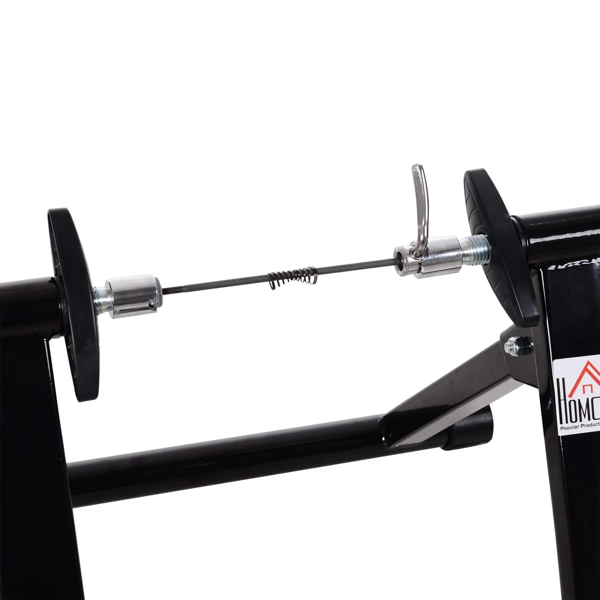 HOMCOM Rulli per Bici da Corsa Pieghevole in Acciaio, Rullo per Bicicletta Allenamento Salvaspazio per Casa, 54.5x47.2x39.1cm Nero