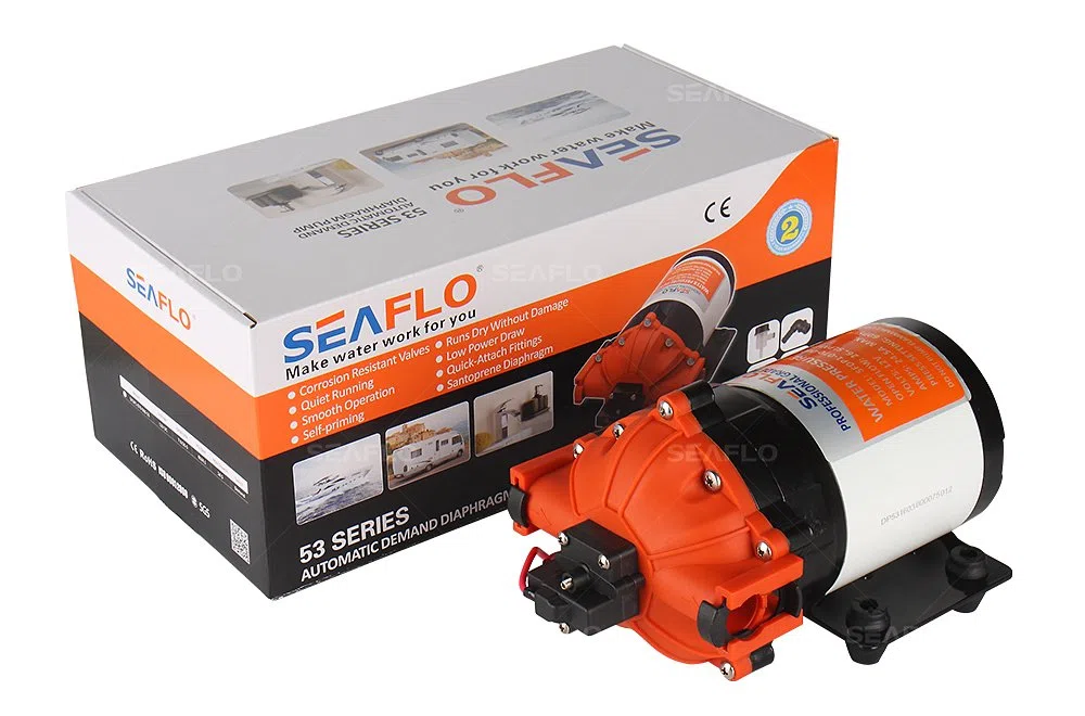 Pompa dell'acqua ad alte prestazioni, 12 Volt, 26,5 l/min, pompa a membrana a 5 camere