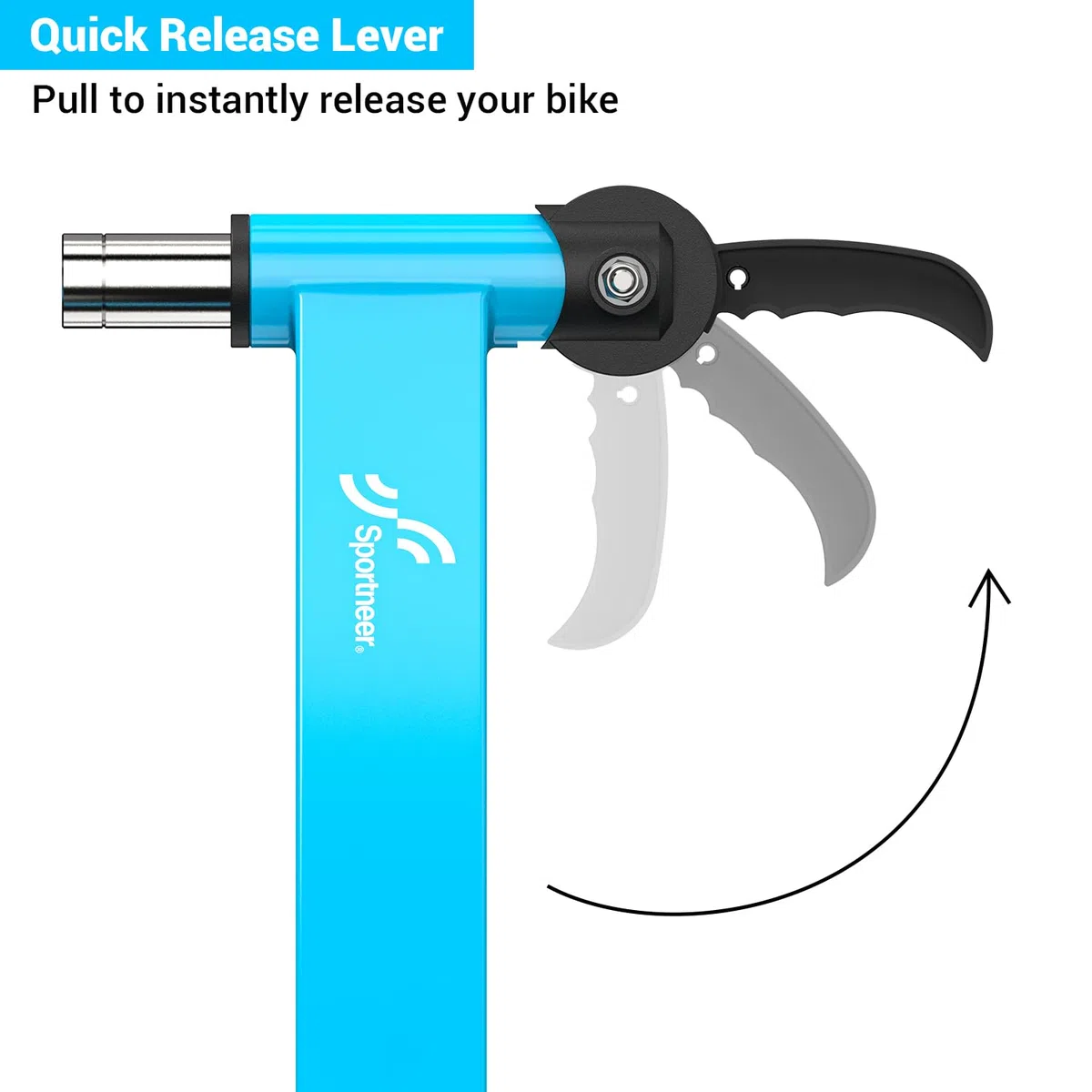 Sportneer Allenatore a rulli magnetico per bicicletta da 26 – 28" e 700 C, a sgancio rapido, con 6 livelli di resistenza per interni ed esterni, con riduzione del rumore