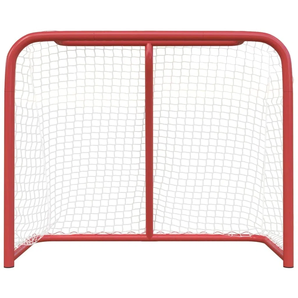 vidaXL Porta da Hockey Rossa e Bianca 183x71x122 cm in Poliestere