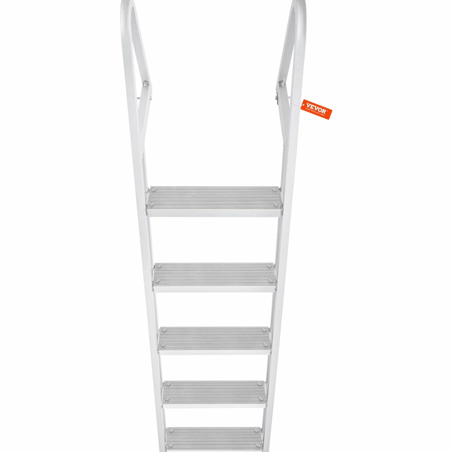 VEVOR Scaletta per Pontile, 5 Gradini Rimovibili, Scala per Barca in Lega di Alluminio, Carico 158,7 kg con Gradino Antiscivolo, Facile da Installare per Barca, Lago, Piscina, Imbarco Marittimo