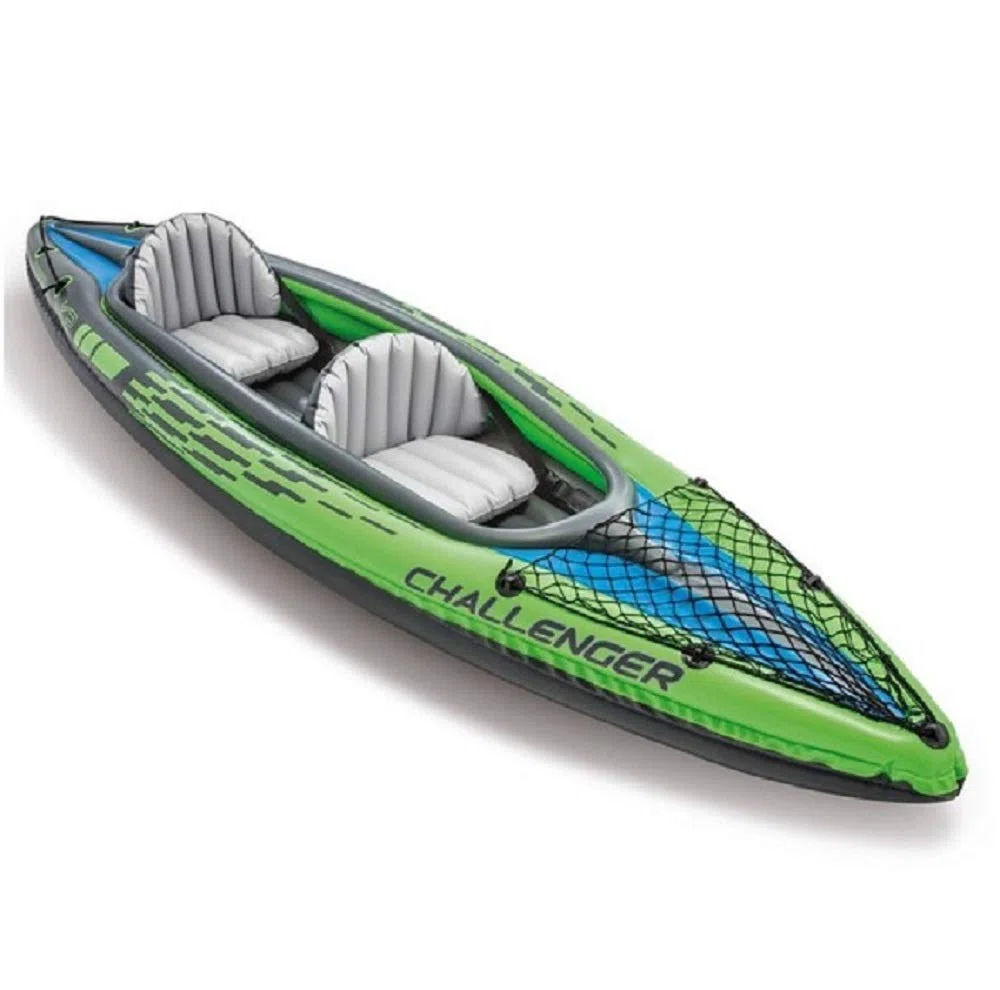 Intex 68306 Canoa Gonfiabile Due Persone Challenger K2 Kayak 351x76 cm