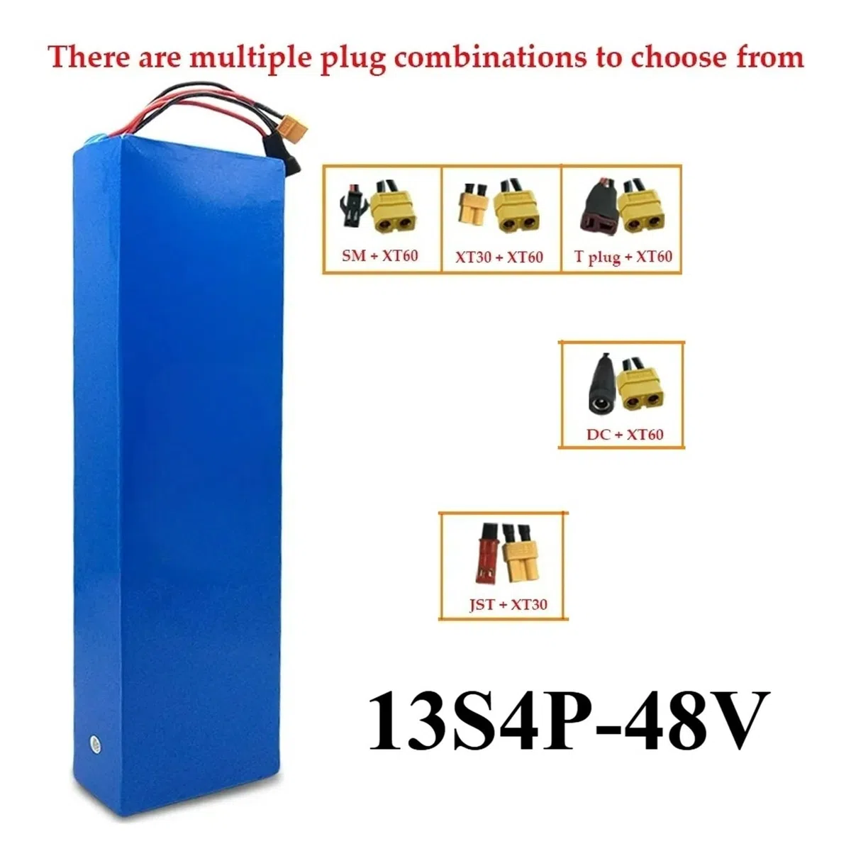 Batteria al litio 13S4P 48V 20000mAh 20Ah, compatibile con batterie di ricambio agli ioni di litio Kugoo M4/ M4Pro/ M5/ M5Pro / Max Speed ​​con BMS(XT60 - T plug)