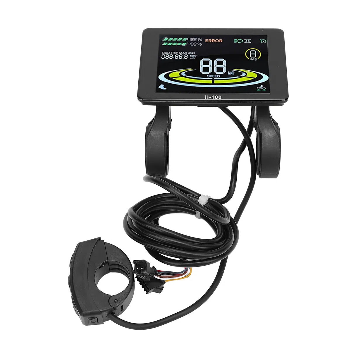 BuyWeek Kit Controller Brushless Bici Elettrica, 36V 48V 17A Controller Motore Brushless 3 modalità Onda Sinusoidale Centralina Bici Elettrica con Display LCD H100