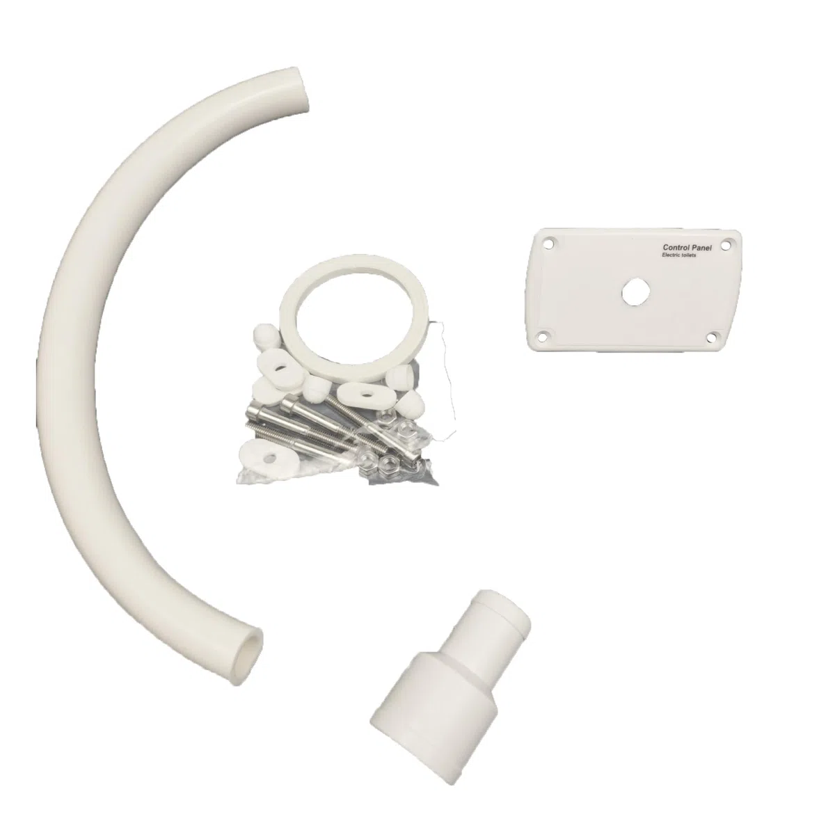Navpower Kit Trasformazione Conversione per Toilette WC Universale 12v - Kit conversione WC Toilette da Manuale a Elettrico Orrizontale - Barca Camper Roulotte - Compatibile con Jabsco TMC Ocean
