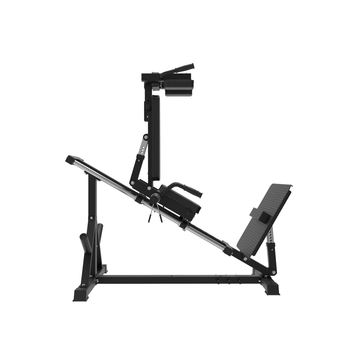 Bad Company Pressa per gambe & Hackenschmidt Macchina con blocco di sollevamento polpacci I Stazione di potenza per Homegym compatibile con dischi da 30 mm e/o 50 mm I BCA-149/B