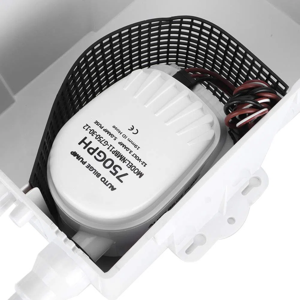 Pompa per Doccia per Barca, Pompa per Vasca Doccia Marina per Barca, Ingressi di Scarico, Kit di Scarico, di Pompa di Sentina, di Pompa di Sentina, 12 V, 750 GPH
