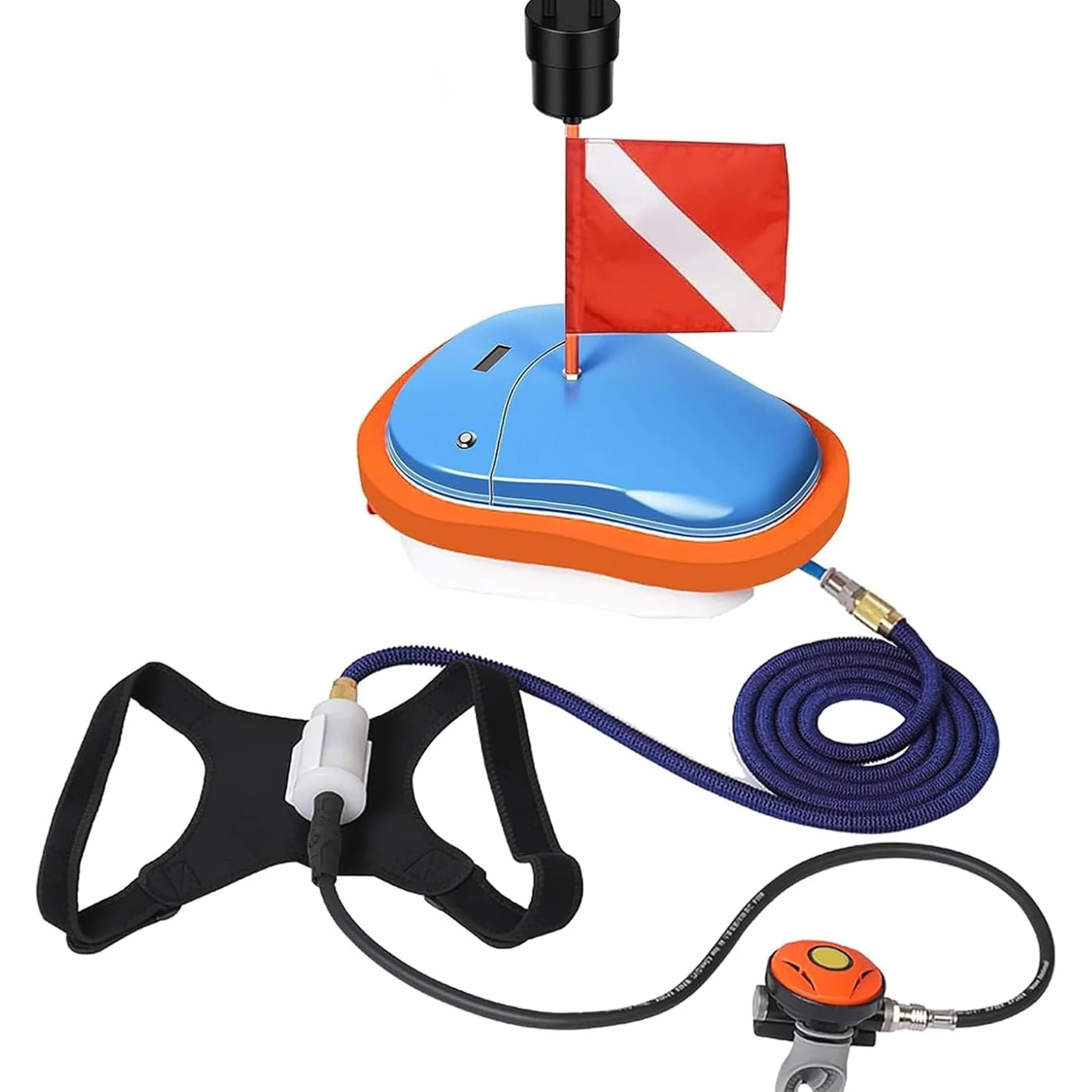 TUXING Ventilatore subacqueo, 45 Minuti Impermeabile Portatile Ricaricabile Scuba Diving Tank, Immersioni Senza Serbatoi, con 7M Tubo telescopico e regolatore di respirazione 52 Litri/min per