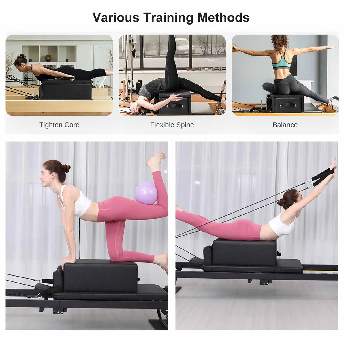 Scatola da seduti per Pilates Reformer di Box Pilates Reformer per Palestra Domestica Uso Professionale in Studio per Esercizi di Pilates