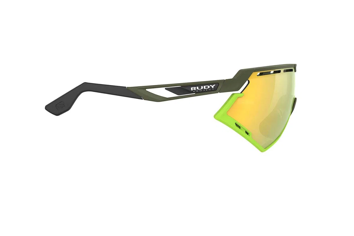 Rudy Project Defender Multilaser Yellow Olive Matte Occhiali, Taglia Unica Unisex Adulti, Giallo, Taglia unica