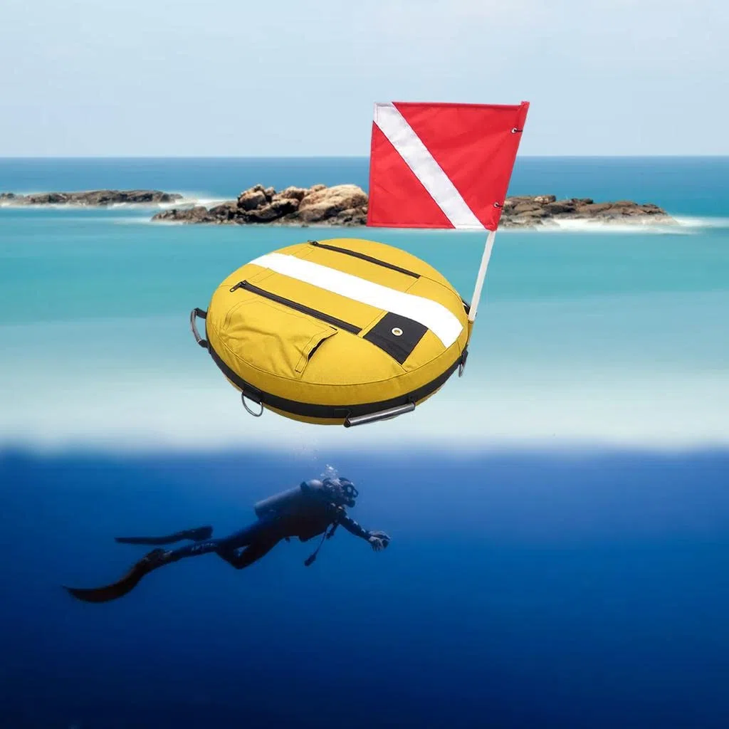 Freediving Segnalazione Gonfiabile Subacquea Equipaggiamento Galleggiante con Camera d'Aria Interna Materiale Nylon TPU Adatta a