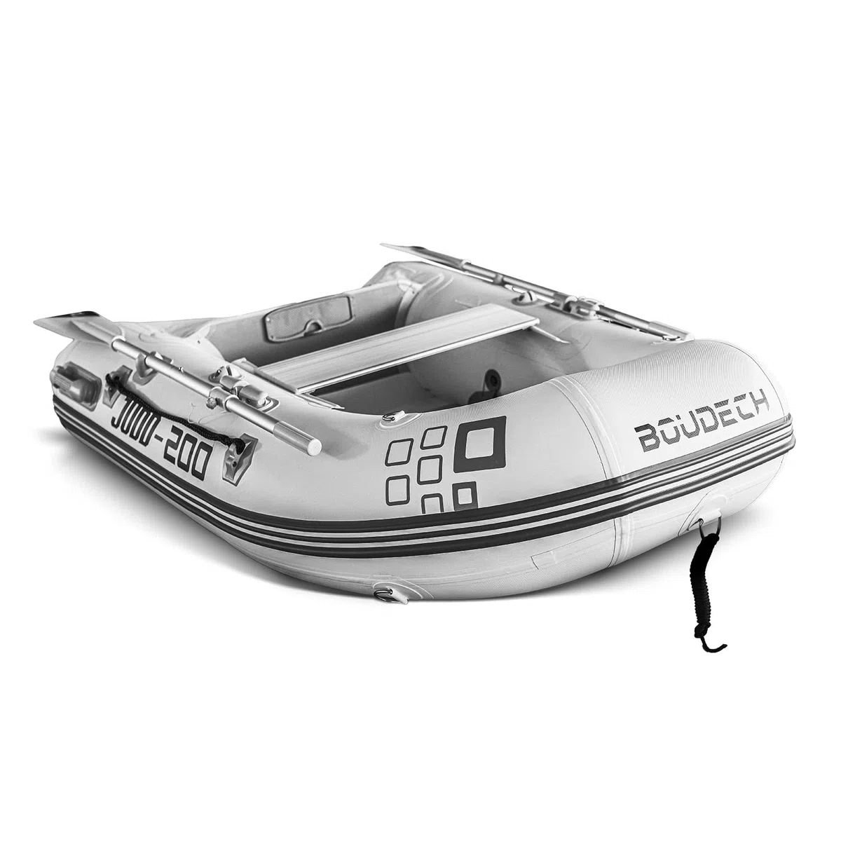 BOUDECH Judd 200 - Gommone/Tender 200X132Cm con 2 Camere d'Aria E Pavimento A Doghe
