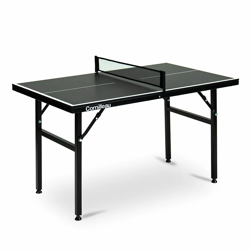 CORNILLEAU Mini Tavolo da Ping Pong – Compatto, Regolabile in Altezza e Pieghevole – 125 x 75 cm – Set con 2 Racchette e 3 Palline da Ping Pong – Perfetto per Bambini e Adulti