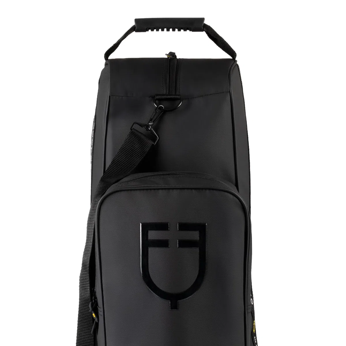 Borsa Porta Stivali e Casco, Zaino Sportivo in Tessuto Nero con Tracolla