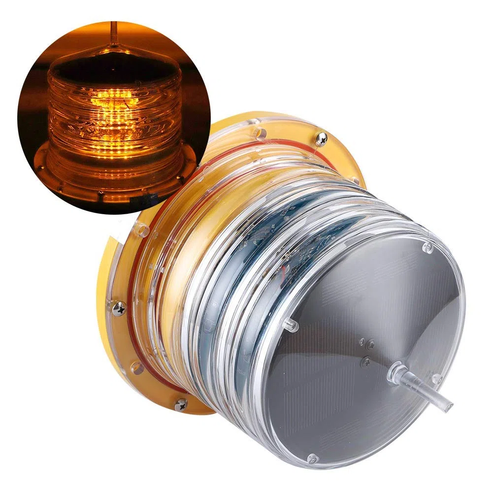Faro di sicurezza per barca alimentato a energia solare IP68, luce galleggiante lampeggiante a 20 LED con 256 perle di lampada, luce marina impermeabile per la navigazione delle na