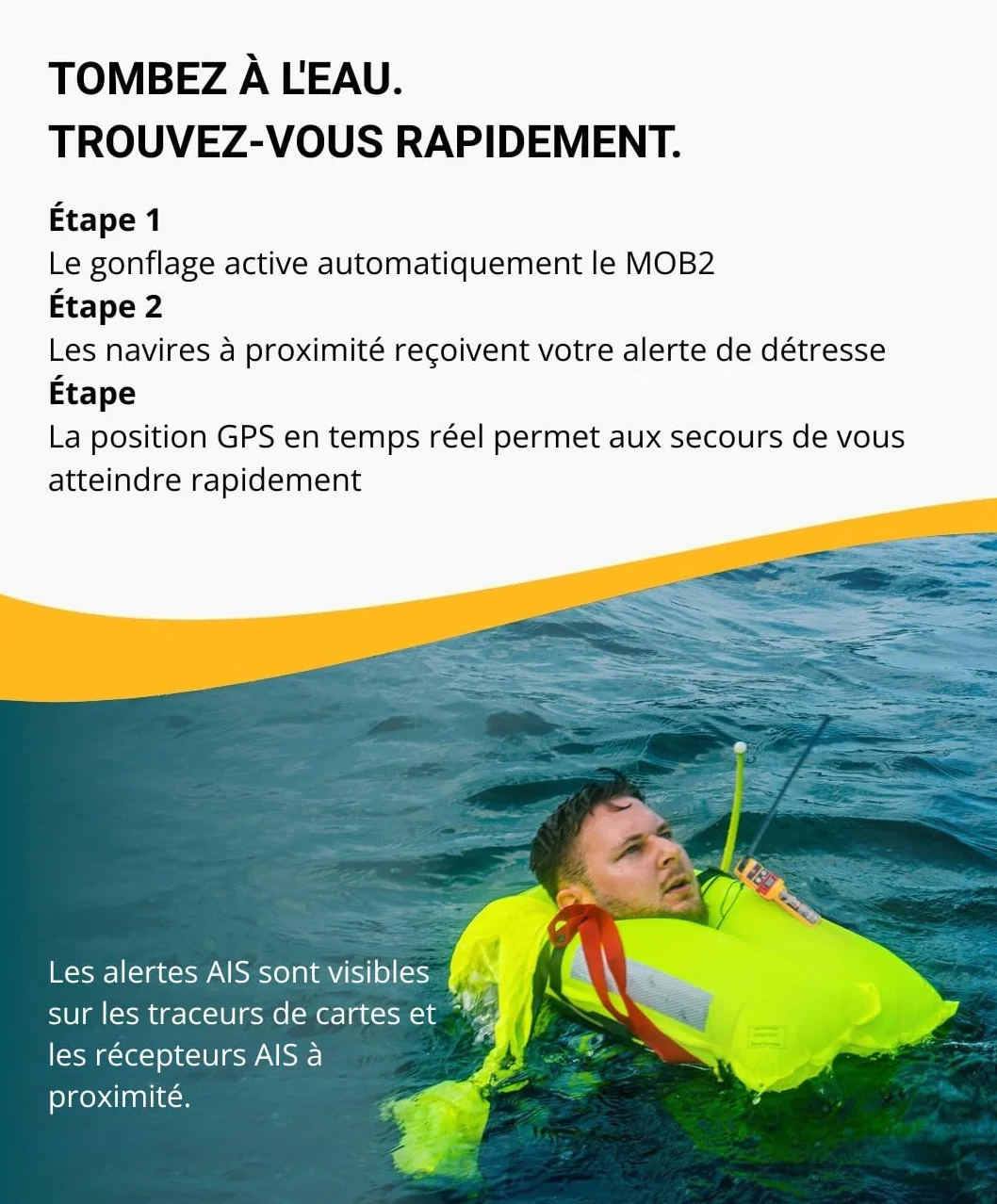 Ocean Signal RescueMe MOB2 - Radiofaro di Soccorso Personale AIS - Classe M