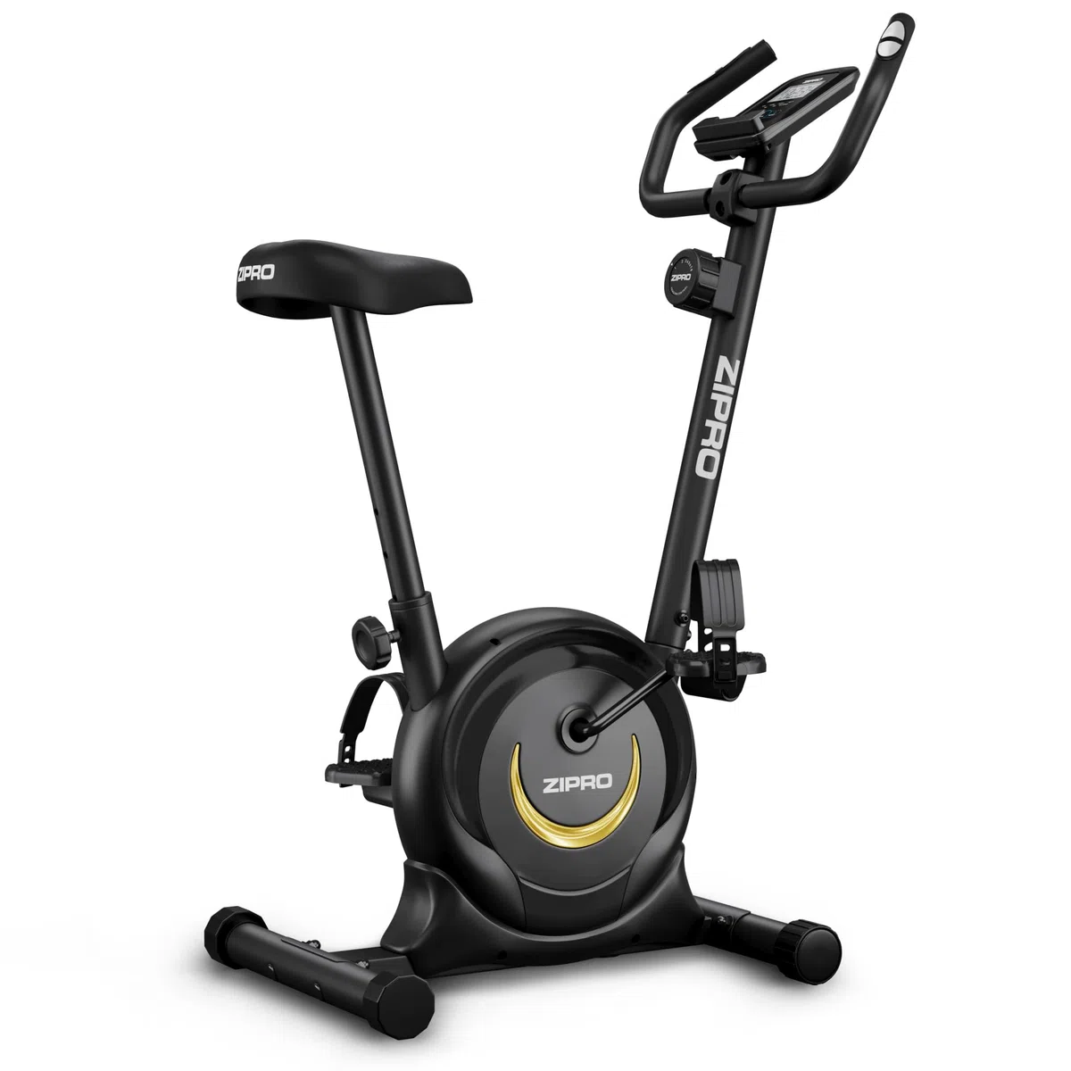 ZIPRO Cyclette da Casa con 8 Livelli di Resistenza Magnetica, Supporto per Smartphone, Schermo LCD, Sella Regolabile, Cyclette per Casa per Più Esercizi, Ciclette Professionale da Camera (One S)