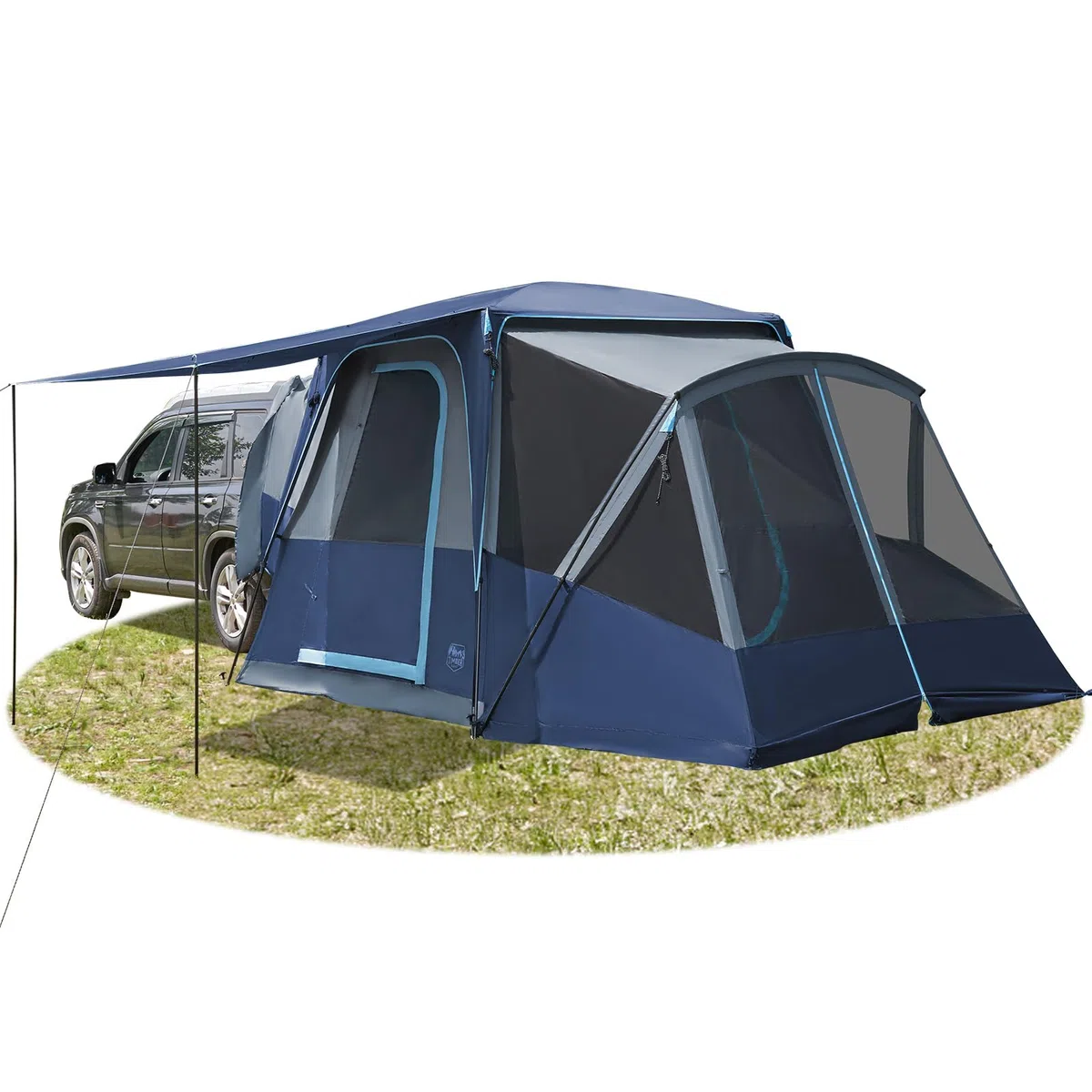 TIMBER RIDGE Tenda posteriore per 5 persone con veranda e tettoia, tenda da campeggio SUV per furgone o auto, inclusa copertura antipioggia e borsa portaoggetti, 397 cm x 305 cm x 220 cm
