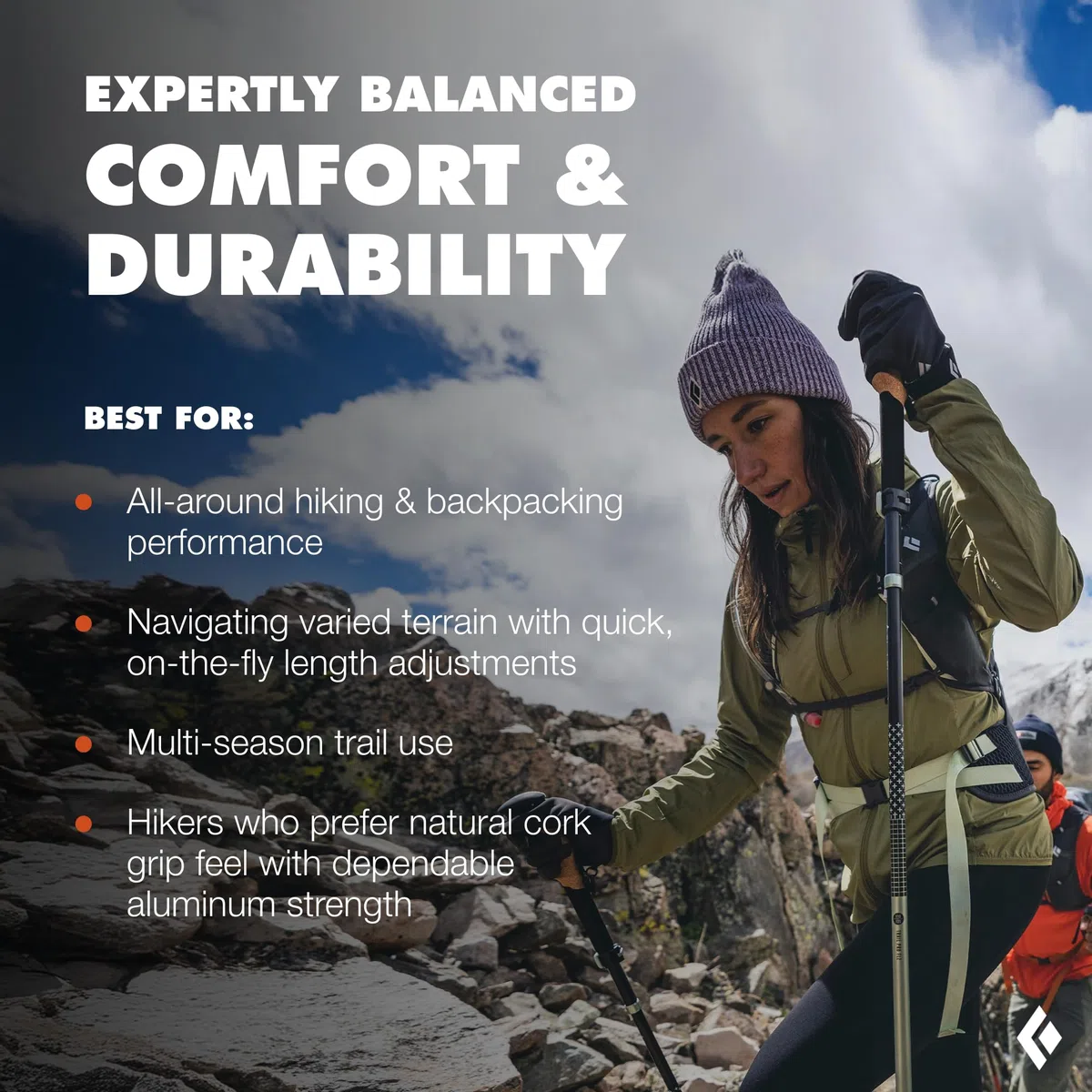 Black Diamond Trail Cork Trekking Poles - Bastone da Trekking Unisex, per Adulti