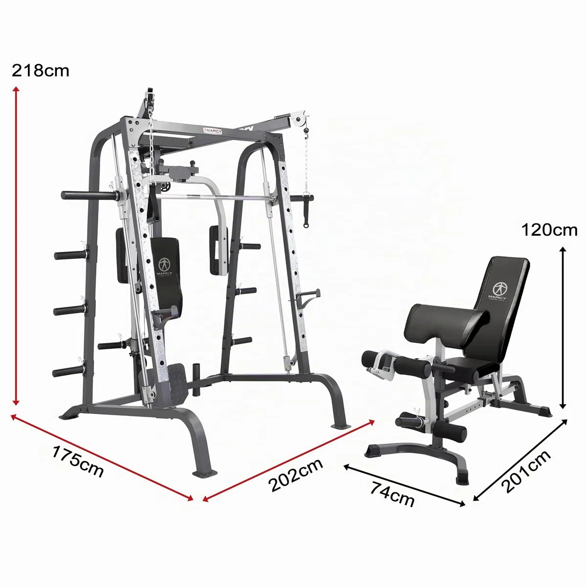 Marcy - Smith Machine MD-9010G, Panca Ginnica con Sollevamento Pesi ad Uso Domestico