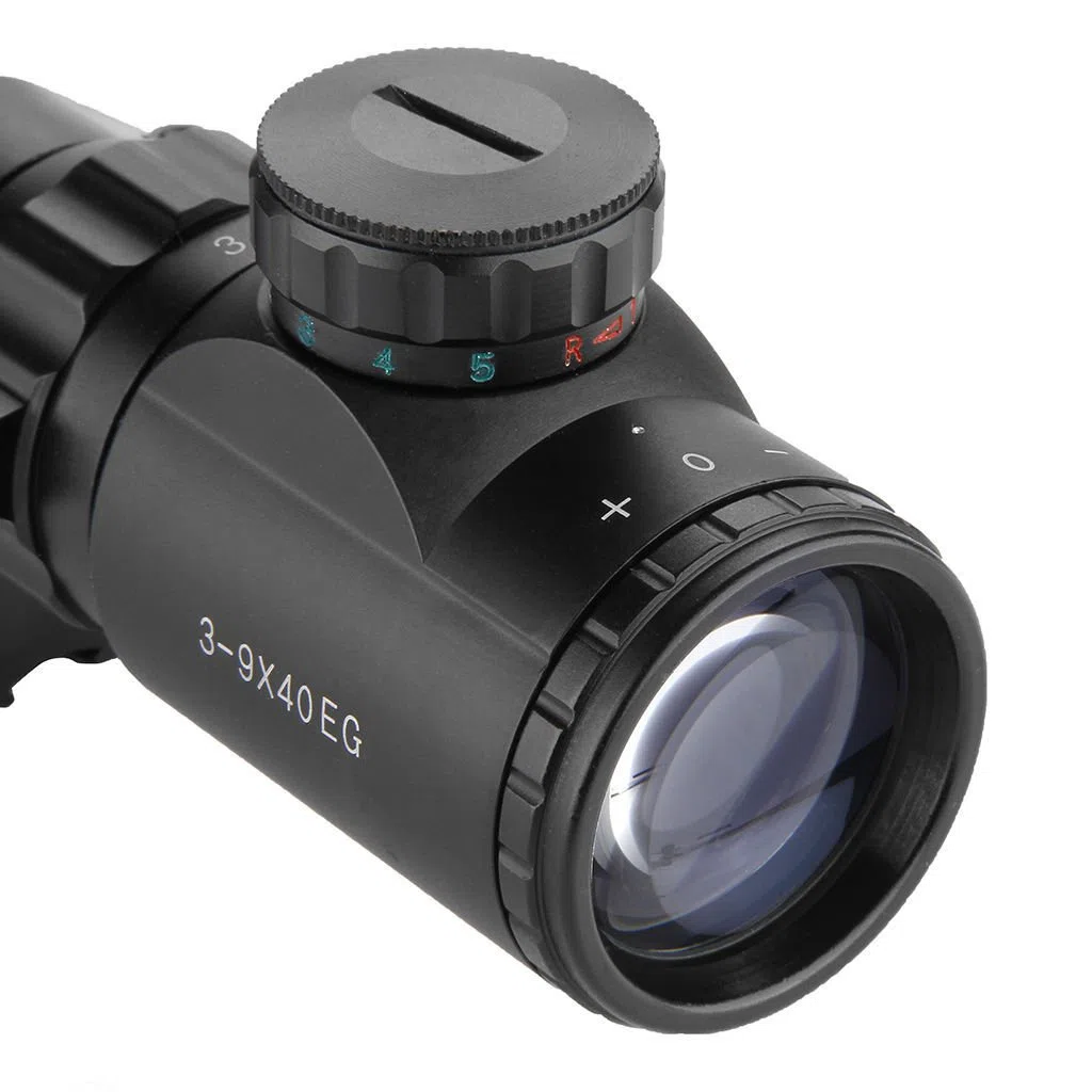 HENGMEI Ottica Cannocchiale Caccia 3-9x40EG Cannocchiale da Puntamento Telemetro con 11mm Mount Ring Picatinny Binario di Guida e per Caccia