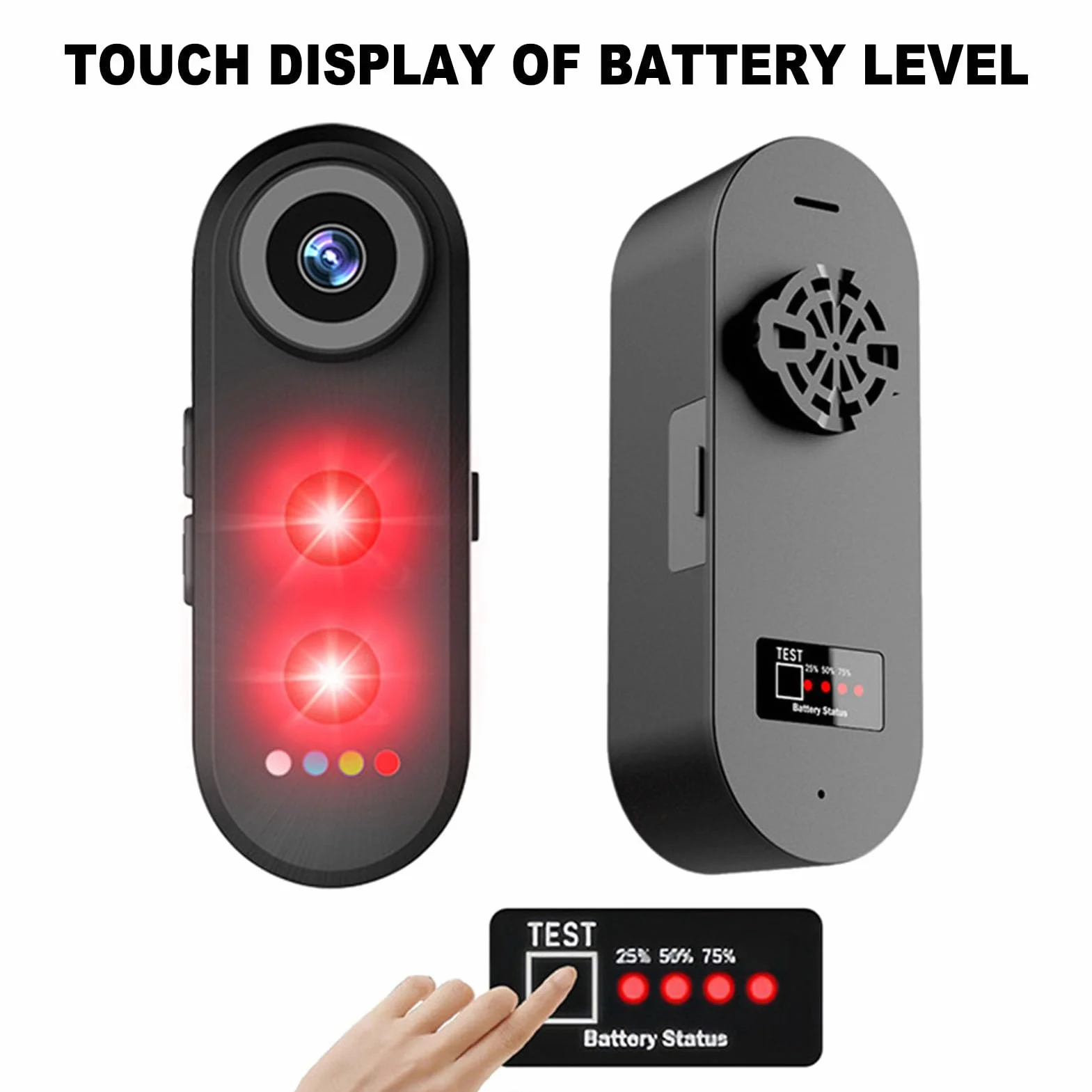 SENECESLI Vista Posteriore in Bici con Luce di Coda, Registratore Ciclistico da 1080p con Batteria Ricaricabile da 5000 MAh per Mountain Bike, Bici E (32G)