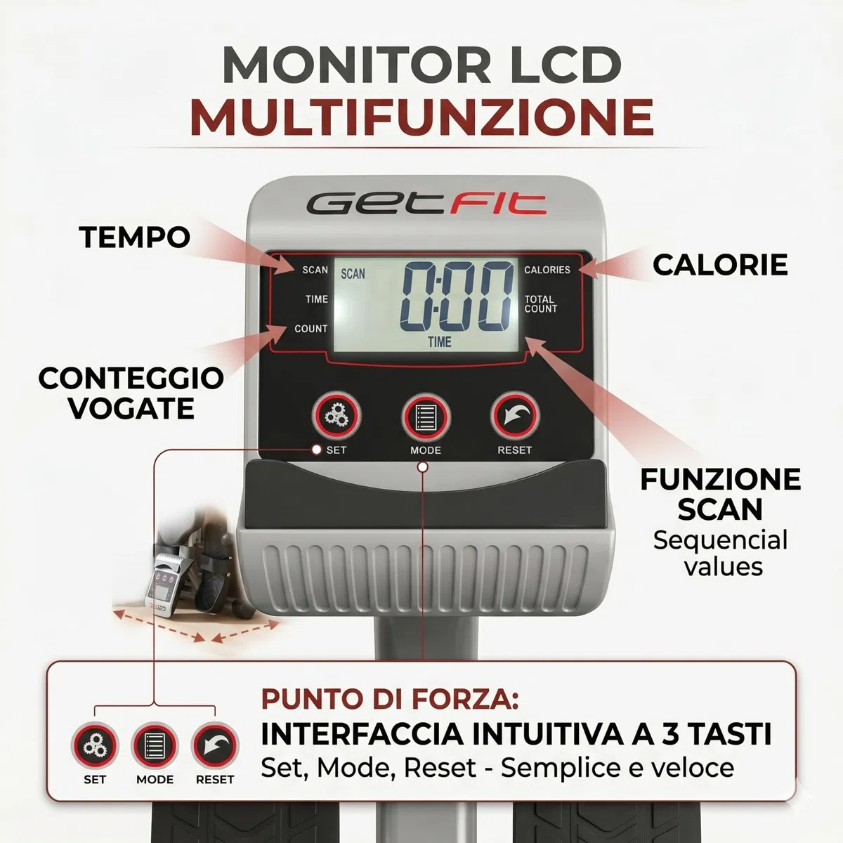 Get Fit VOGAOTRE 2 Pistoni 10 Livelli