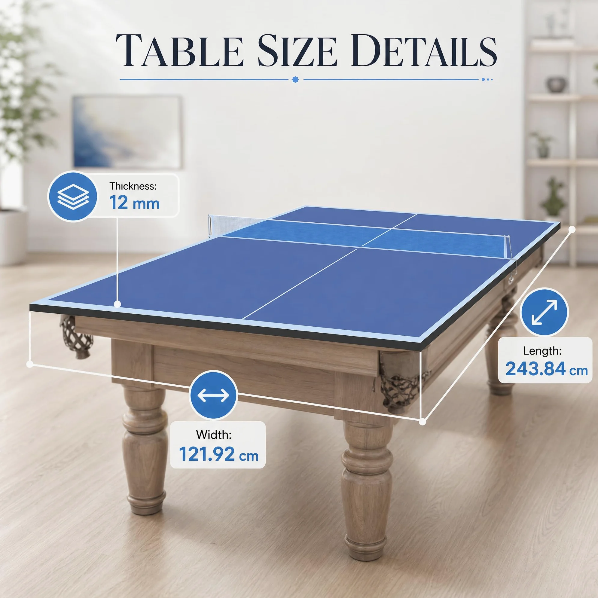 Tavolo da ping pong pieghevole, salvaspazio, resistente alle intemperie, mini tavolo da ping pong pieghevole per esterni e interni, piccolo con supporto