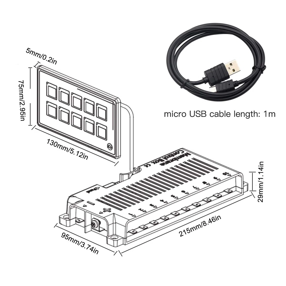 Pannello Interruttori di Controllo, Pannello Interruttori LED Touch per Barca per Clacson o Tergicristallo