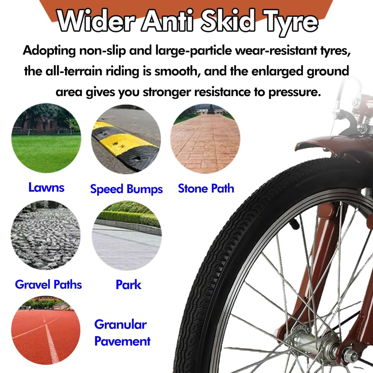 Adulti Tricicli for adulti Bicicletta da crociera leggera a tre ruote, triciclo per adulti a due posti, bici a tre ruote per il trasporto di passeggeri e merci, bici da viaggio per genitori(Beige)