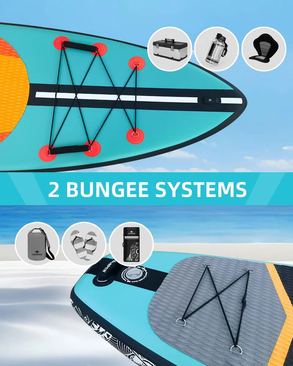 Tavola gonfiabile per adulti, larghezza 89 cm, rinforzo a livello di competizione, con tutti gli accessori premium per tavole da SUP per adulti e ragazzi di tutti i livelli di abilità