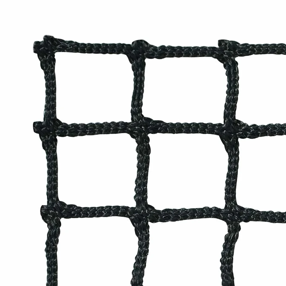 Aoneky Rete per Gabbia da Golf 3x3x3M, Maglia Quadrata 2,5x2,5cm, Corda 3mm - Pratica e Allenamento All'aperto, Kickball, Hockey (Nero)