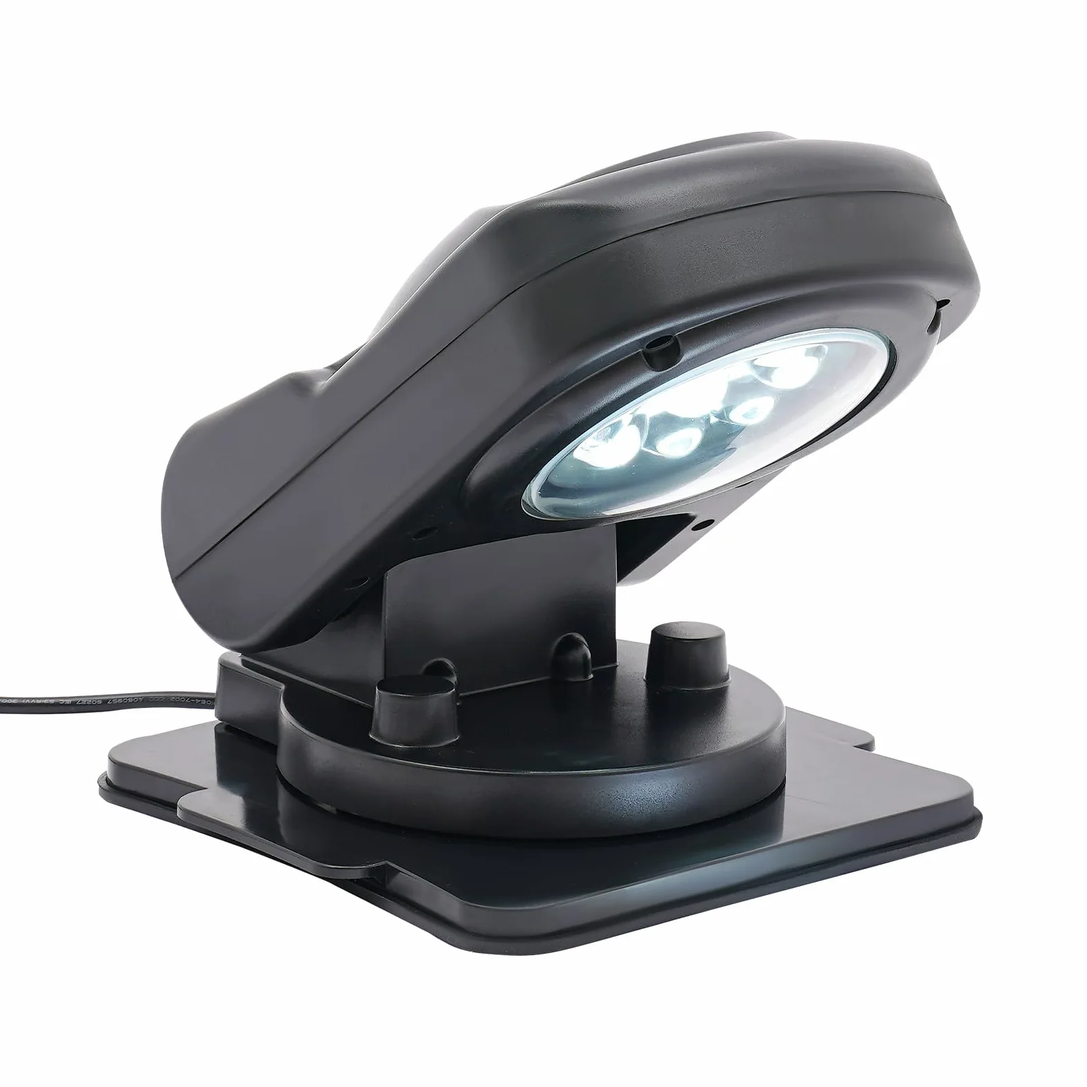 Faro di ricerca a LED per barche 45W 8000LM, proiettore telecomandato orientabile a 360° (S/D) 180° (Su/Giù), illuminazione regolabile con base magnetica per esterni, per auto e camion
