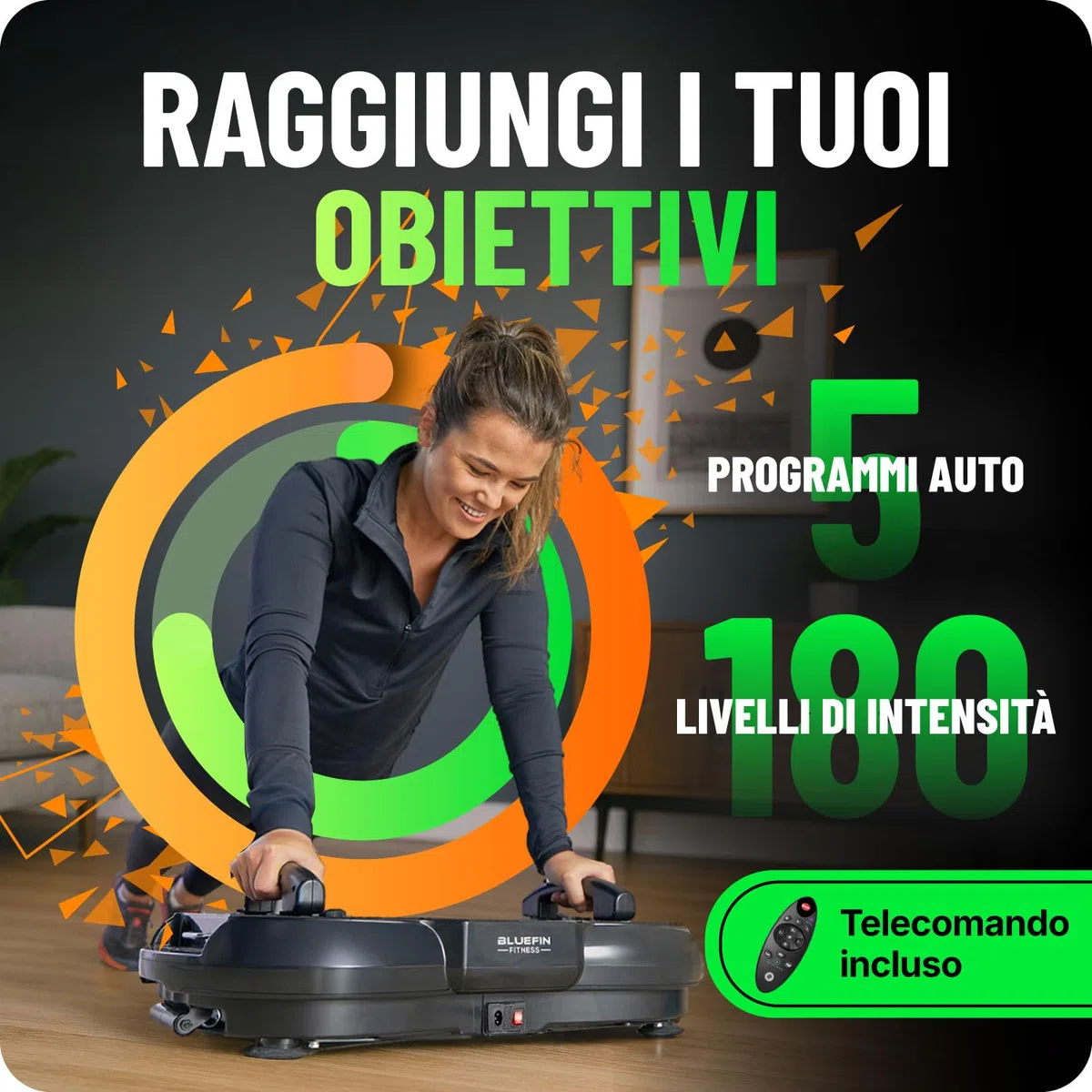 Bluefin Fitness Pedana Vibrante l'allenamento di tutto il corpo Macchina per l’esercizio fisico con le vibrazioni
