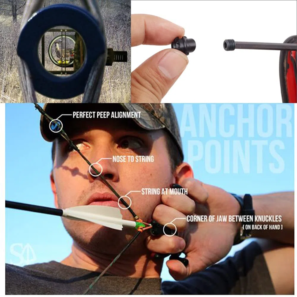 wolfman Tiro con L'Arco Mirino ad Arco Compound 5 Pin 0.019 "Fibra Ottica Micro Regolazione Mirino ad Arco Mirino da con Luce per Mano Destro Sinistro da