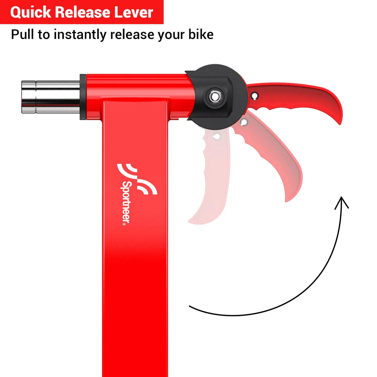 Sportneer Rullo per Allenamento, Supporto per Bici Supporto Magnetico in Acciaio per Bicicletta con Ruota di riduzione del Rumore per Esercizio al Chiuso (Rooso)