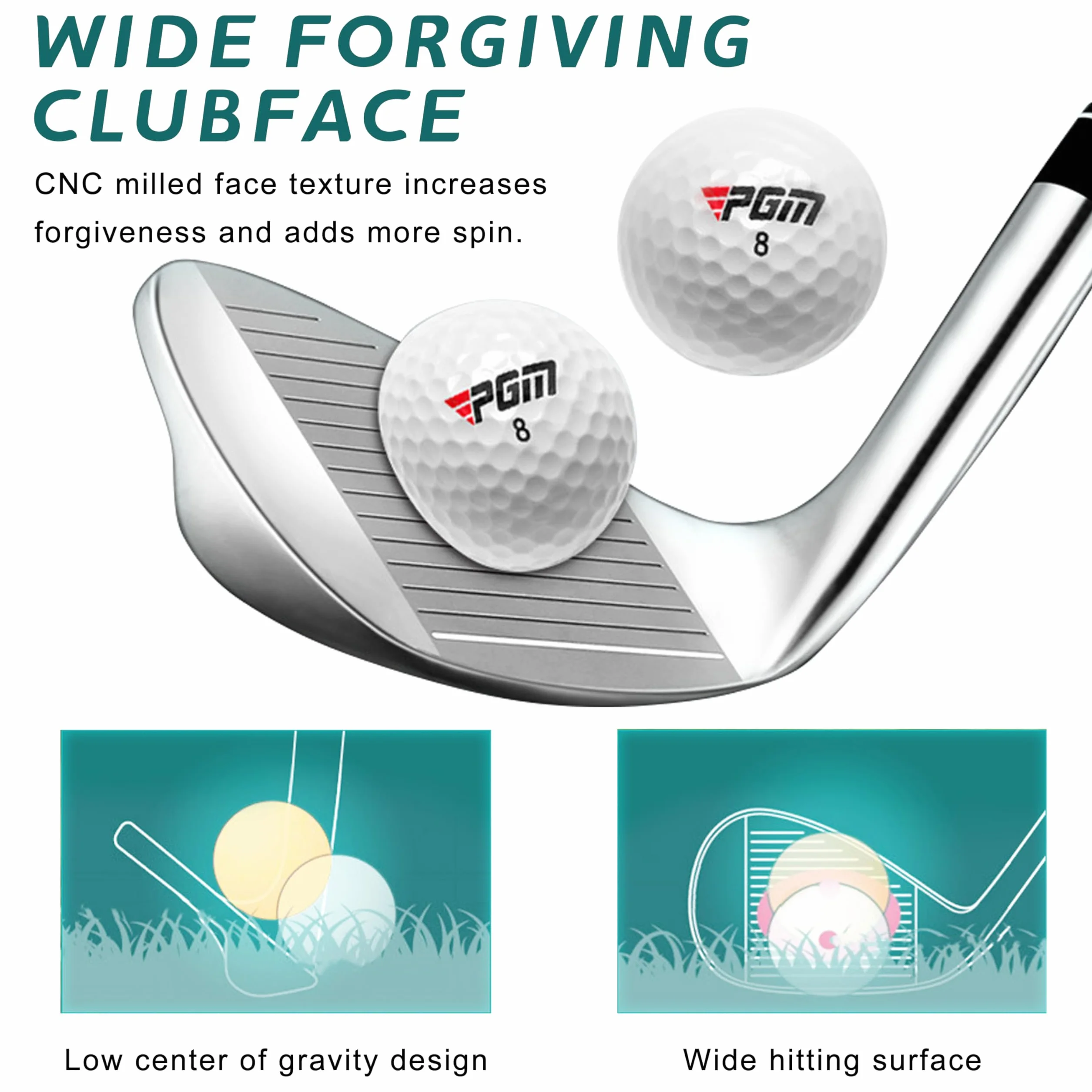 PGM Oversea - Set completo da golf da donna, 9/12 pezzi, con design sottile ad alta resistenza, driver da 460 cc