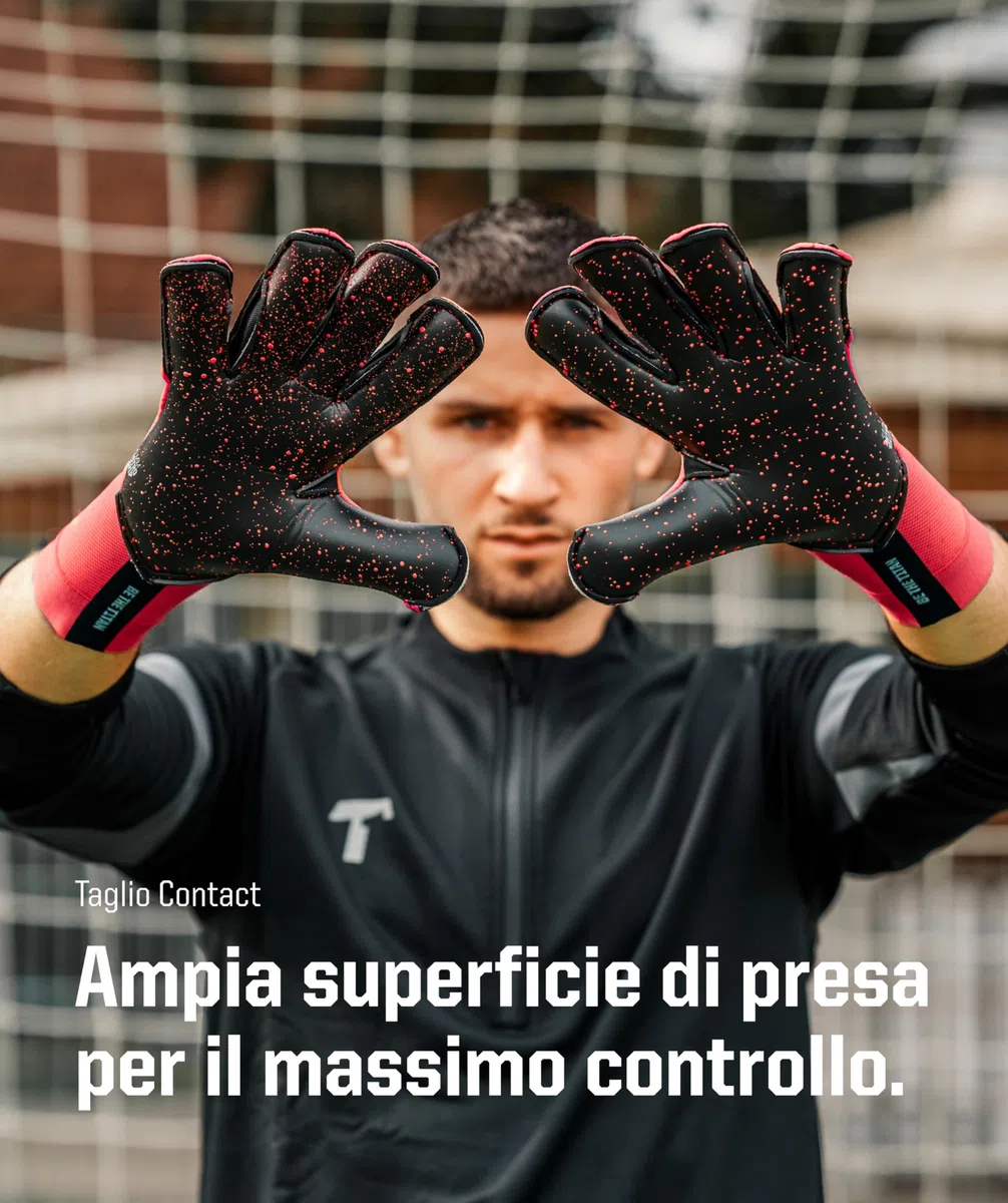 T1TAN Rebel Guanti da portiere - guanti da portiere di calcio - con protezione per le dita